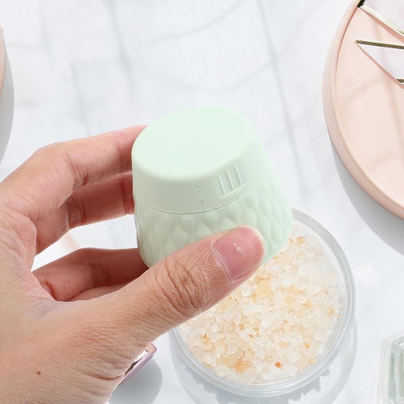 4Pcs Silicone Travel Cream Jars Refillable Cosmetic Bottles with Lids Portable Lotion Containers - Image 5